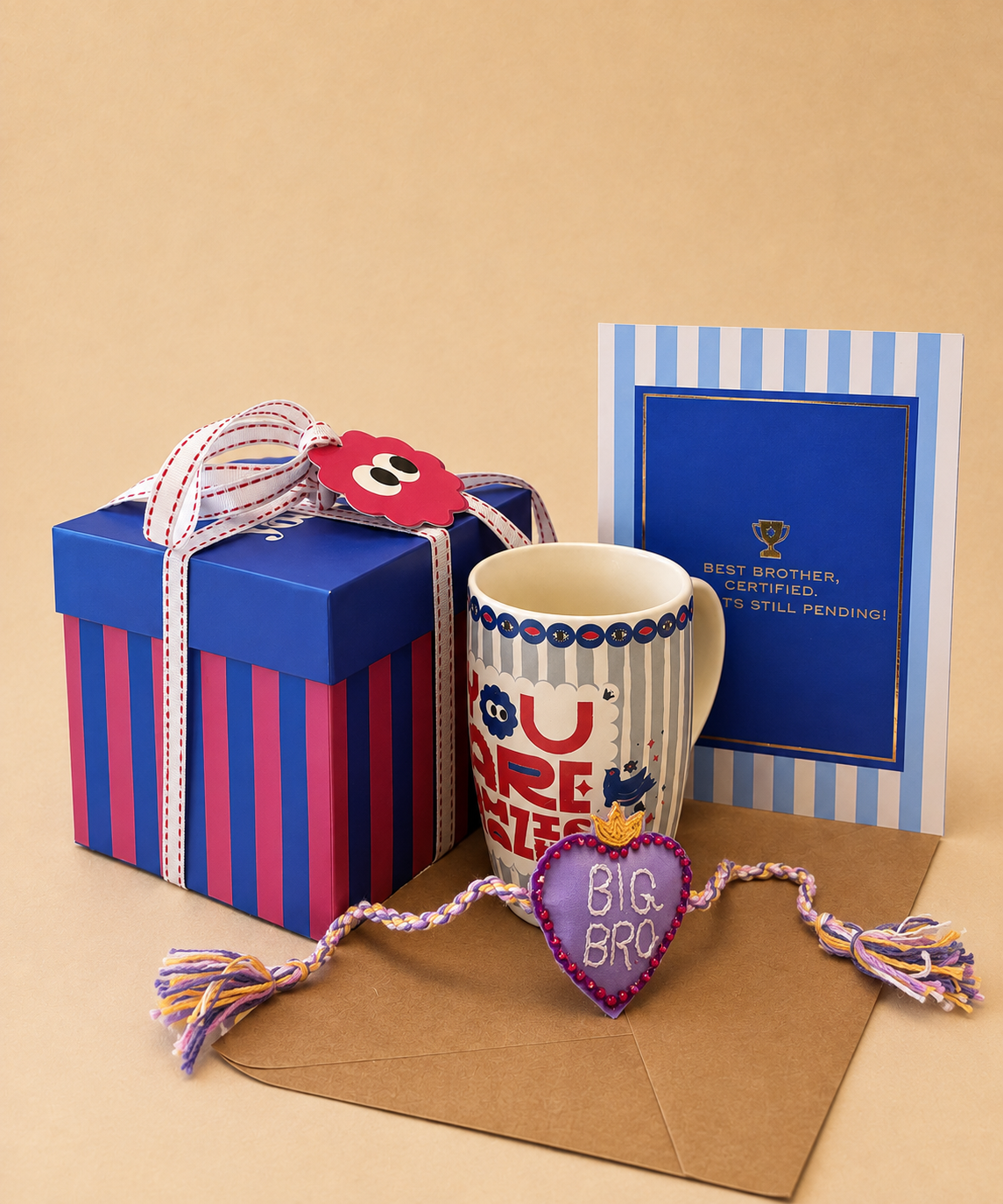 Rakhi Bundle - Rakhi + Card + Mug